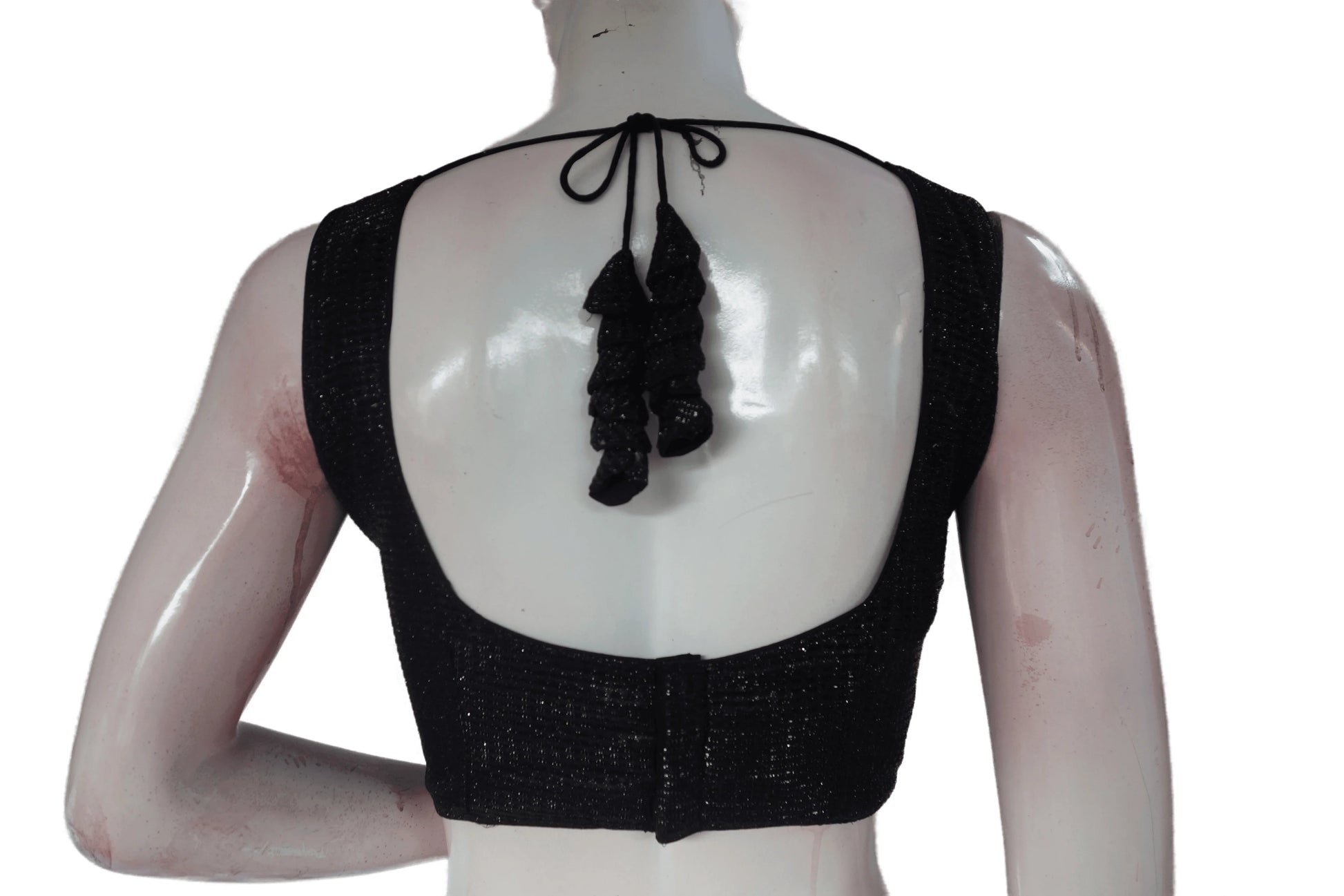 Black and Silver Mixed color Designer Readymade Saree Blouse - D3blouses