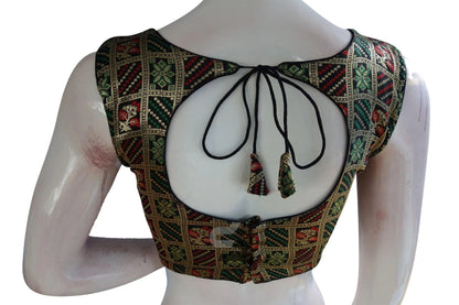 Black Color Brocade silk Designer Blouse - D3blouses