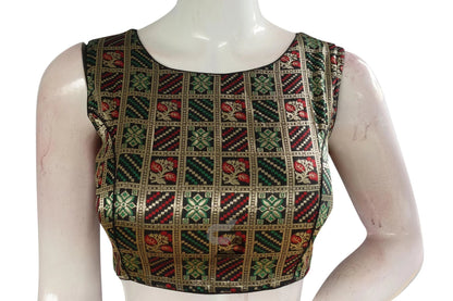 Black Color Brocade silk Designer Blouse - D3blouses