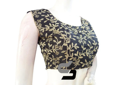 Black Color Embroidery Party Wear Readymade Blouse - D3blouses