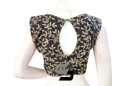 Black Color Embroidery Party Wear Readymade Blouse - D3blouses