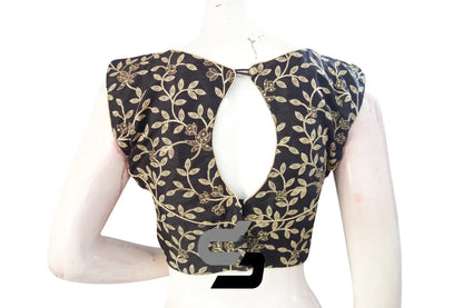 Black Color Embroidery Party Wear Readymade Blouse - D3blouses
