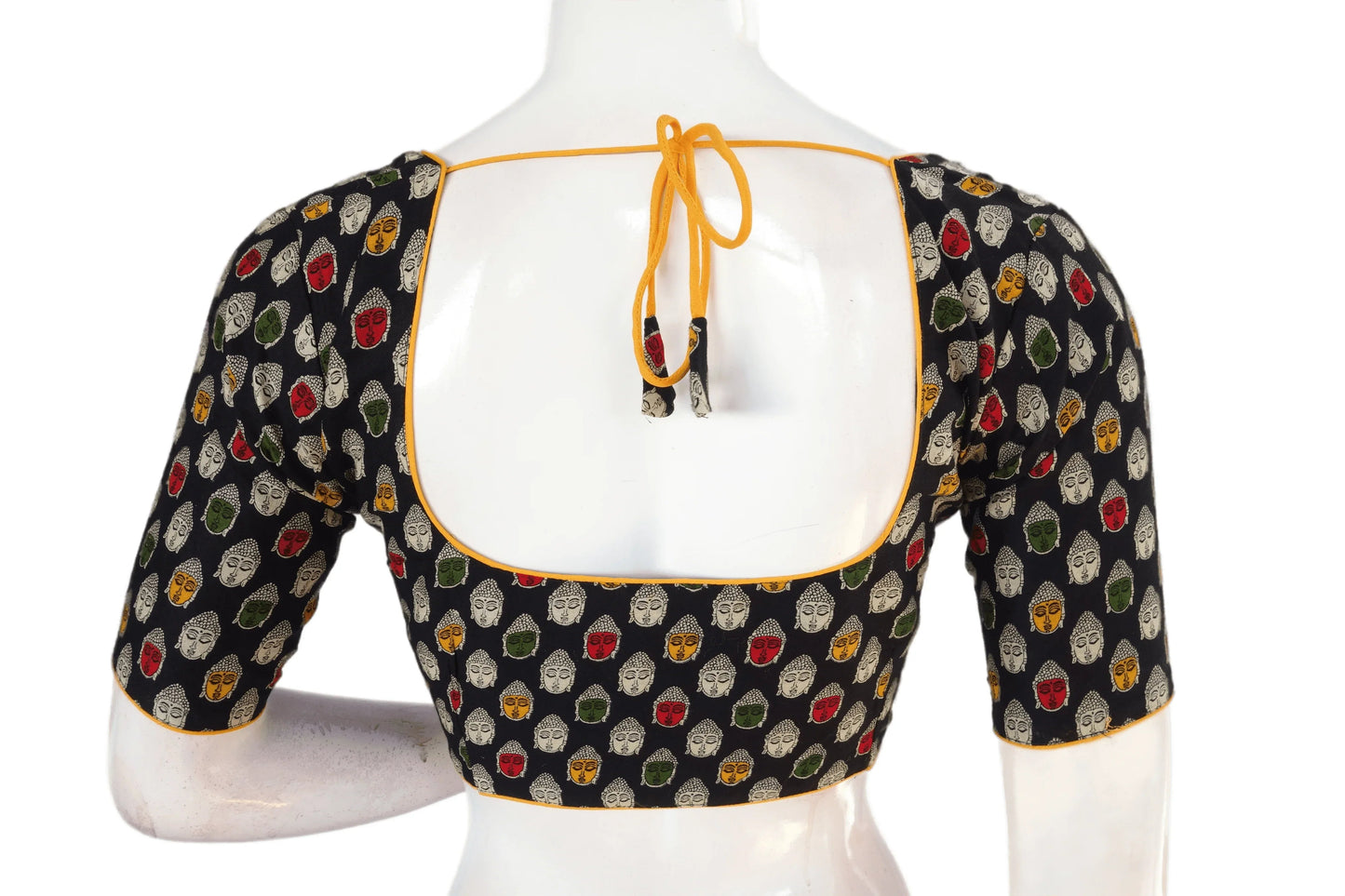 Black Color Patola Print Cotton Readymade Saree Blouse - D3blouses