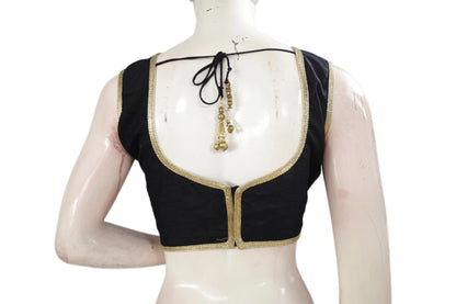 Black Color Semi silk Embroidery Party Wear Readymade Blouse - D3blouses