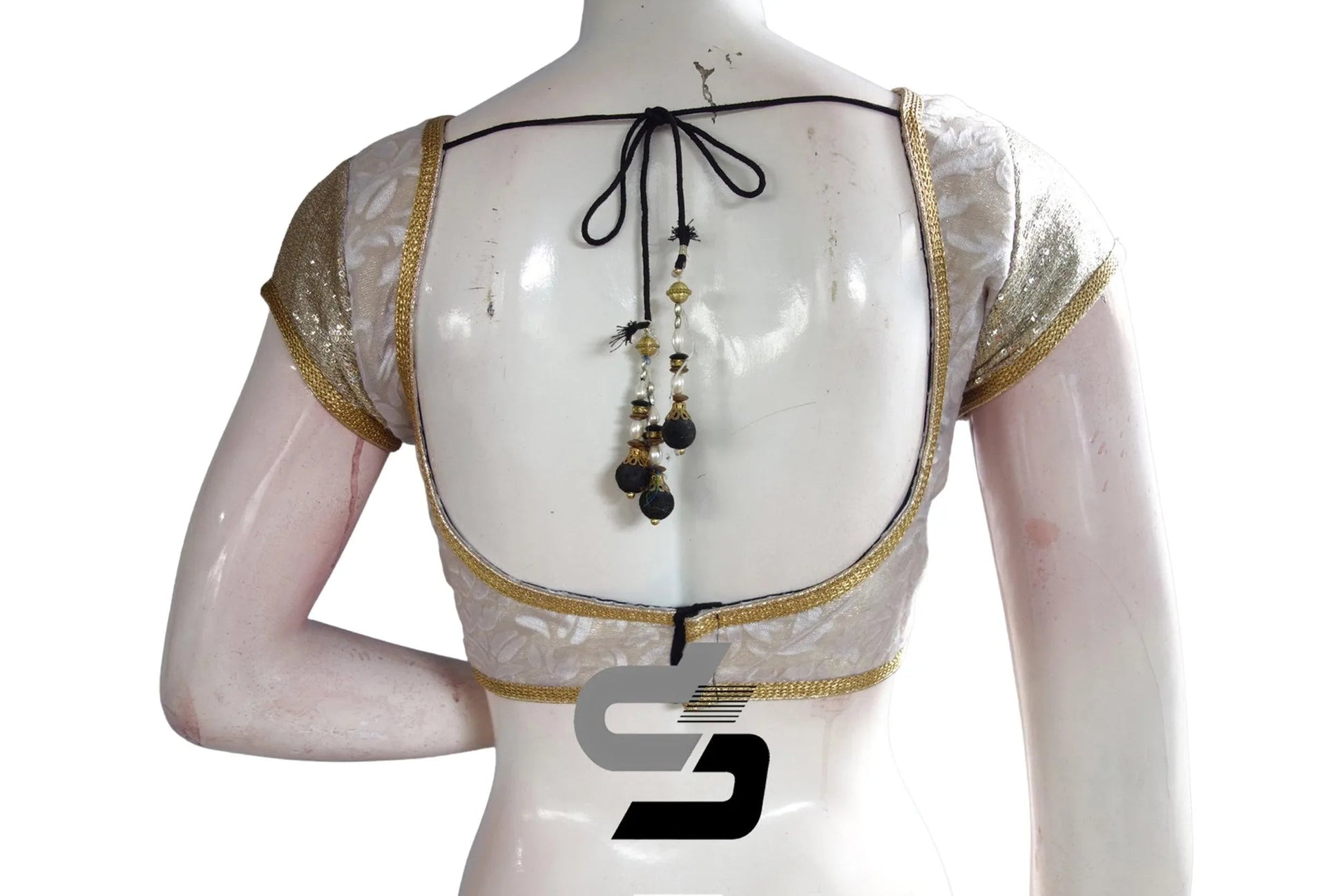 Black Color Semi Silk Sequins Designer Party Wear Readymade Blouse/ Indian Crop Tops - D3blouses