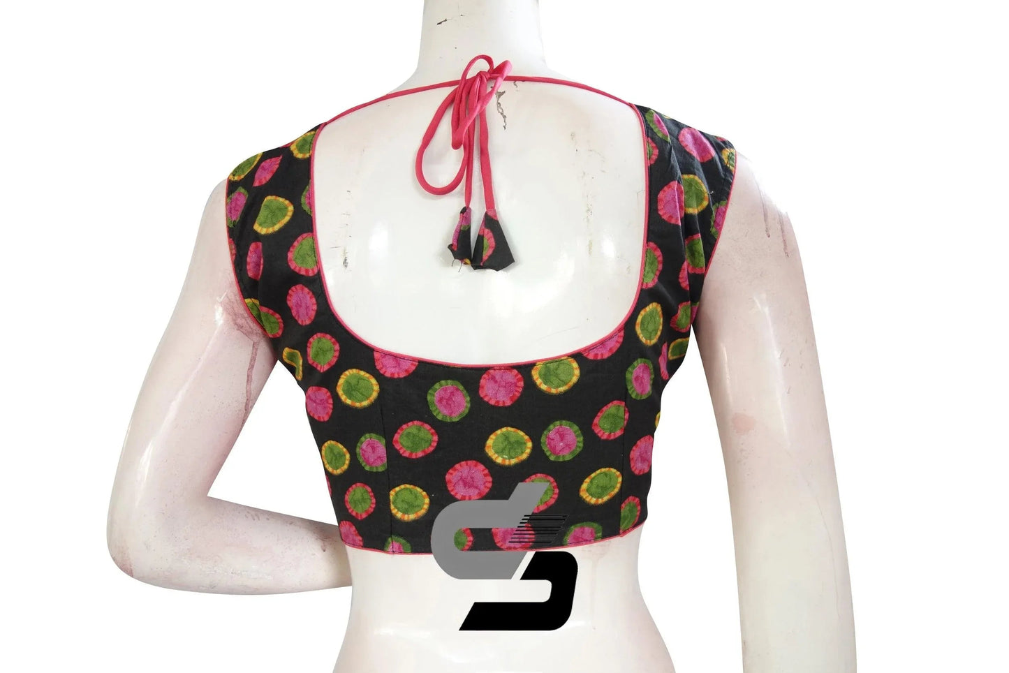 Black Color Sleeveless Cotton Designer Party Wear Readymade Blouse/ Indian Crop Tops - D3blouses