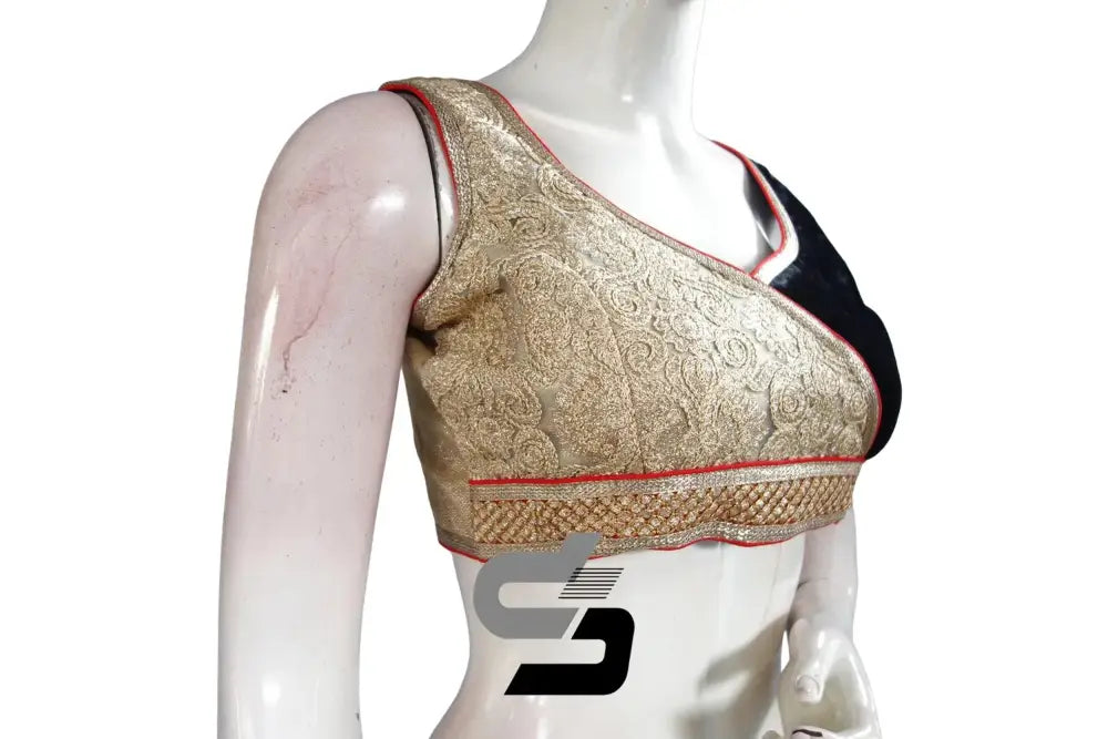 Black Color Velvet Designer Party Wear Readymade Blouse/ Indian Crop Tops - D3blouses