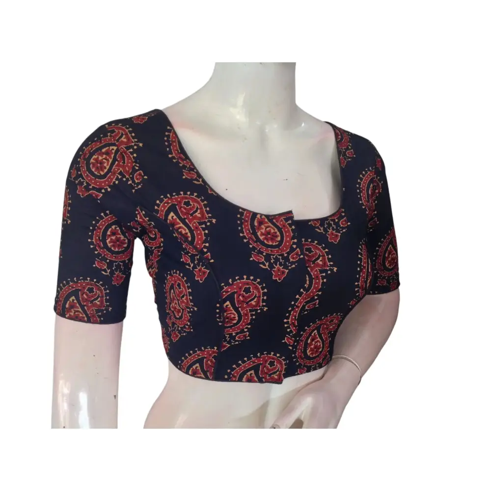 Black Cotton Readymade Saree Blouse: A Classic Staple - D3blouses