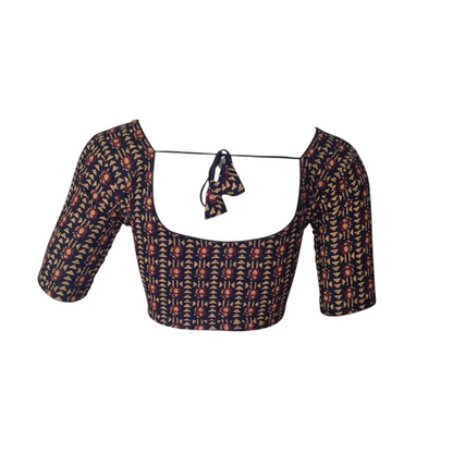 Black Cotton Readymade Saree Blouse: A Classic Staple - D3blouses