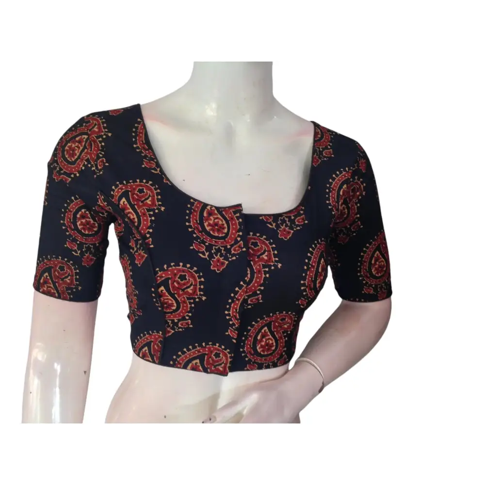Black Cotton Readymade Saree Blouse: A Classic Staple - D3blouses