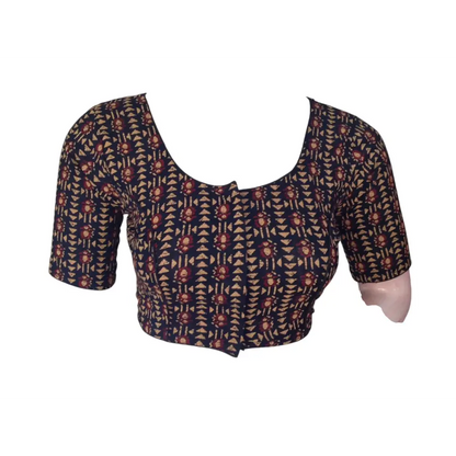 Black Cotton Readymade Saree Blouse: A Classic Staple - D3blouses