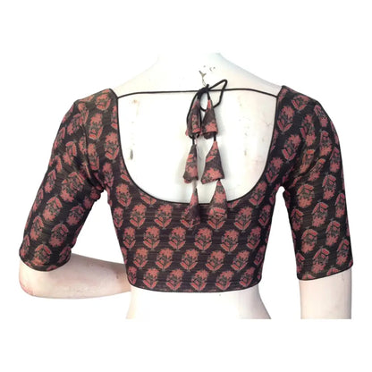Black Tissue Silk Blouses | Exquisite Indian Cholis | Handcrafted Elegance - D3blouses