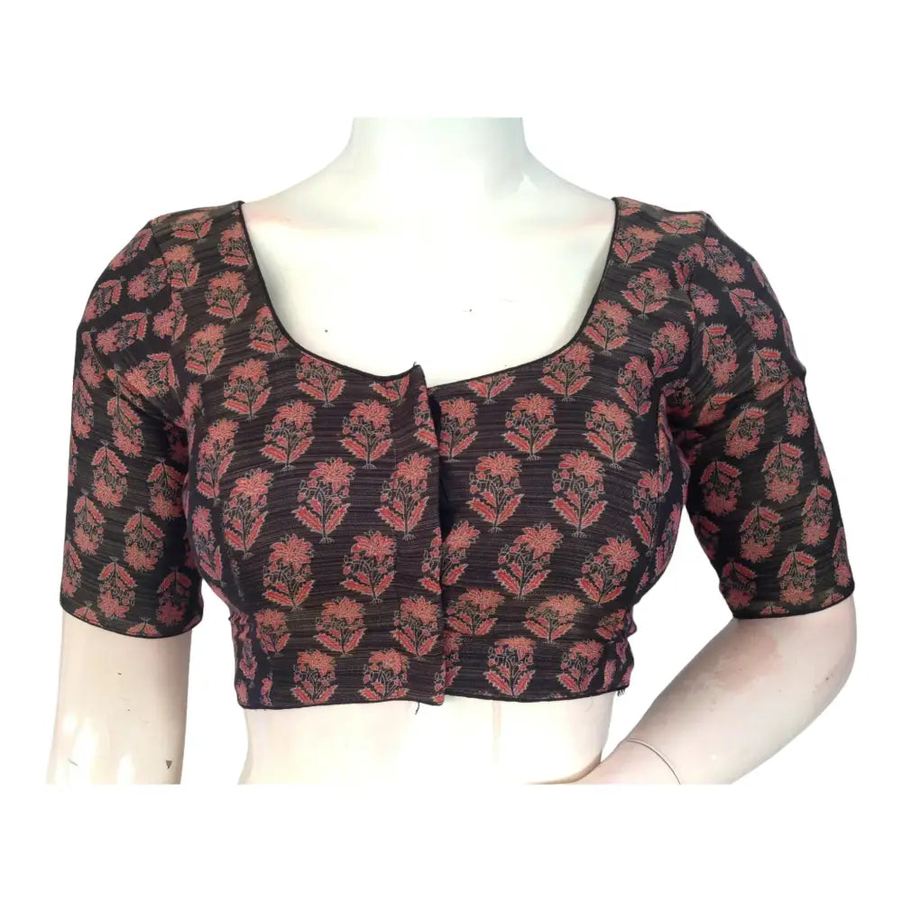 Black Tissue Silk Blouses | Exquisite Indian Cholis | Handcrafted Elegance - D3blouses