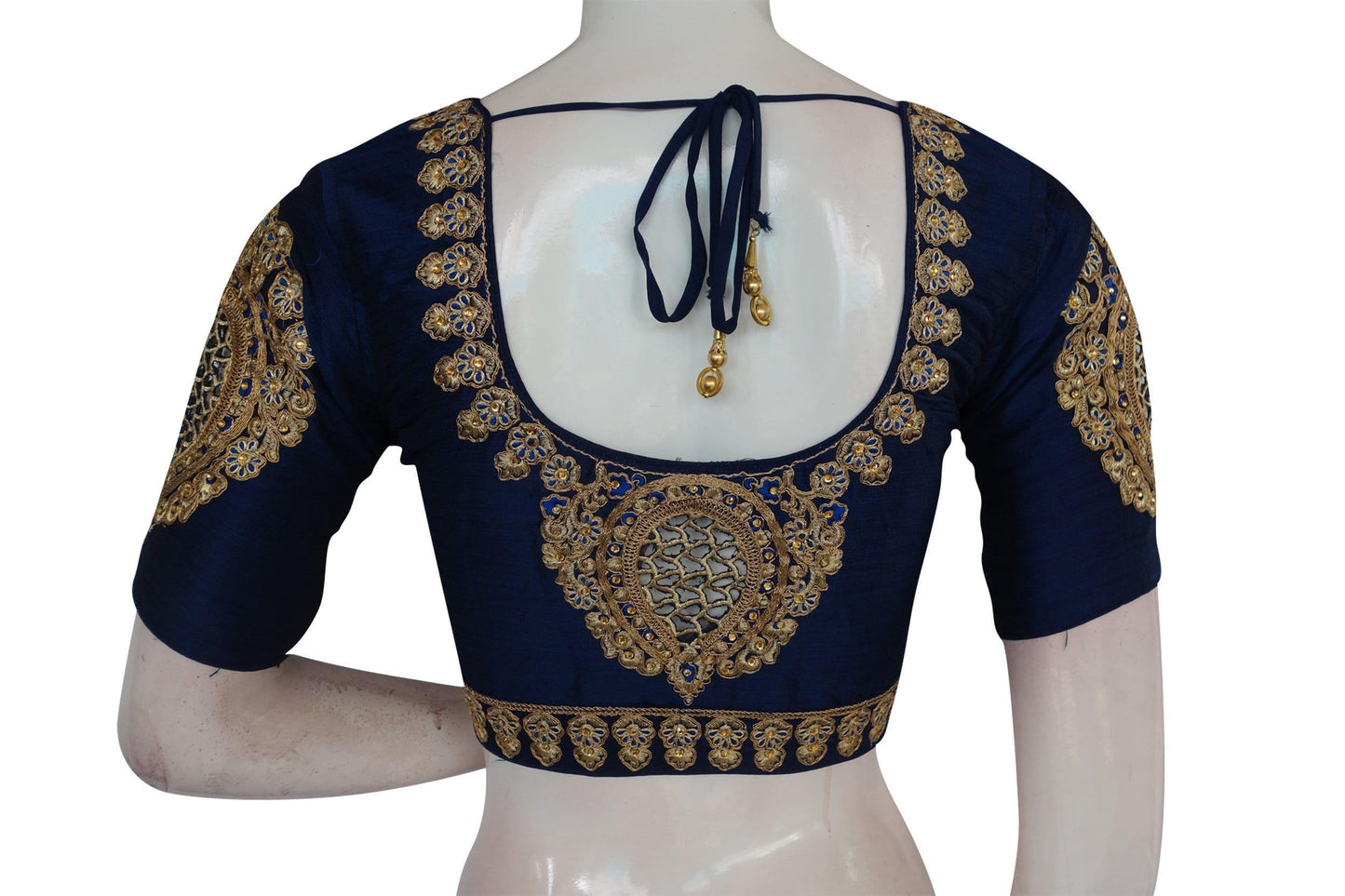 Blue Color Cut Work Designer Readymade Saree Blouses - D3blouses