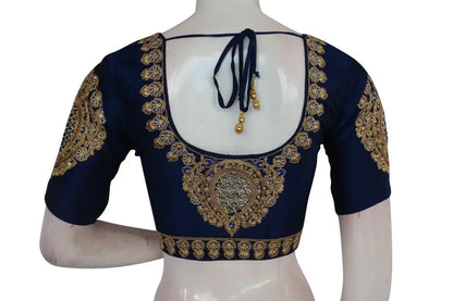 Blue Color Cut Work Designer Readymade Saree Blouses - D3blouses