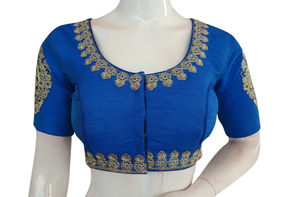 Blue Color Cut Work Designer Readymade Saree Blouses - D3blouses