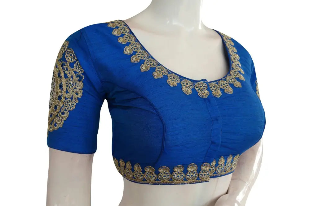 Blue Color Cut Work Designer Readymade Saree Blouses - D3blouses