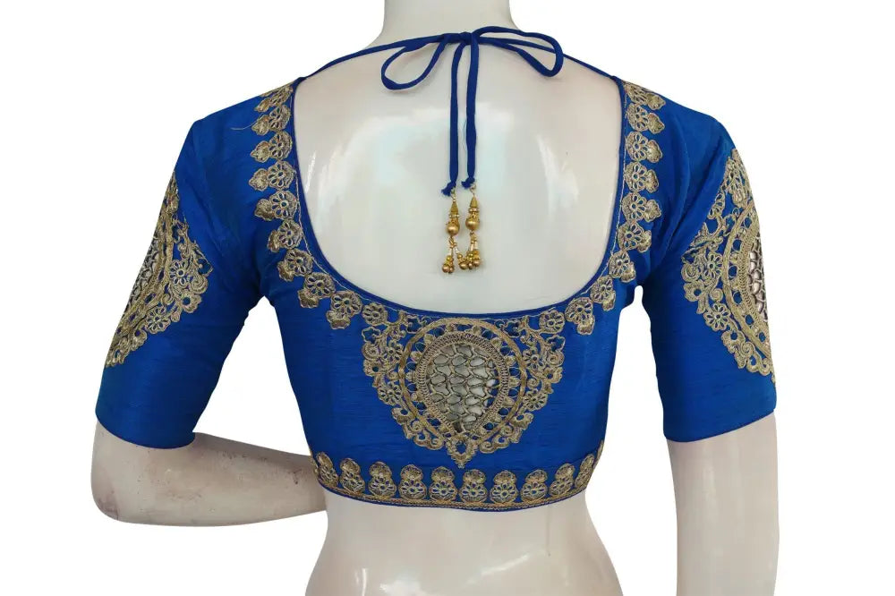 Blue Color Cut Work Designer Readymade Saree Blouses - D3blouses