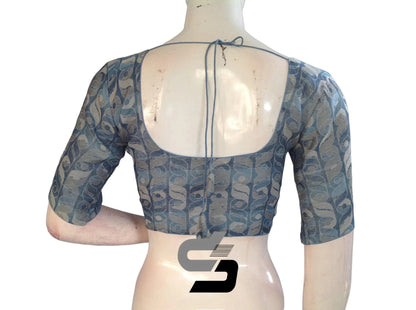 Blue Color Multi silk Readymade Blouse, Indian Saree Blouse - D3blouses