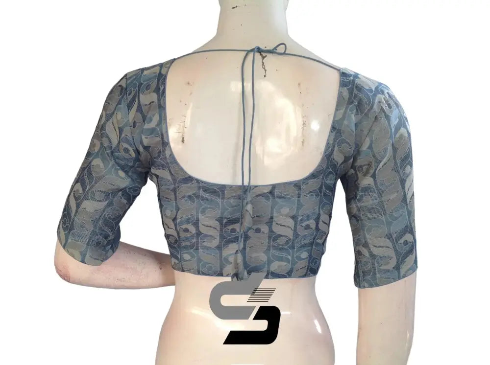 Blue Color Multi silk Readymade Blouse, Indian Saree Blouse - D3blouses