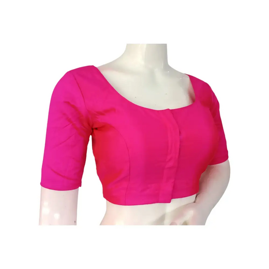 Blush Pink Silk Cotton Blouse - Feminine & Elegant - D3blouses