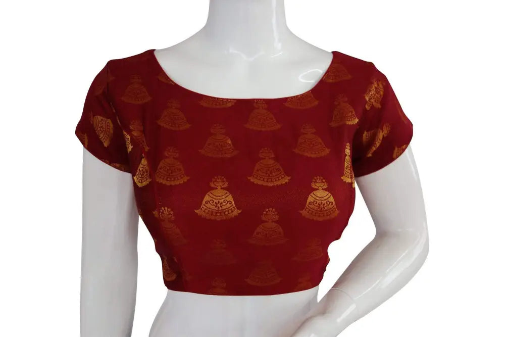 Brocade silk Readymade saree blouse, Ready to wear blouse, Indian sari blouse,Crop top - D3blouses