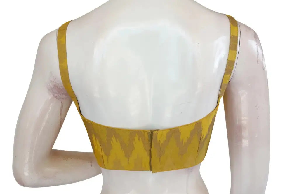 Chic Multi Ikkat Silk Blouse with Spaghetti Strap - Modern Ethnic Wear - D3blouses