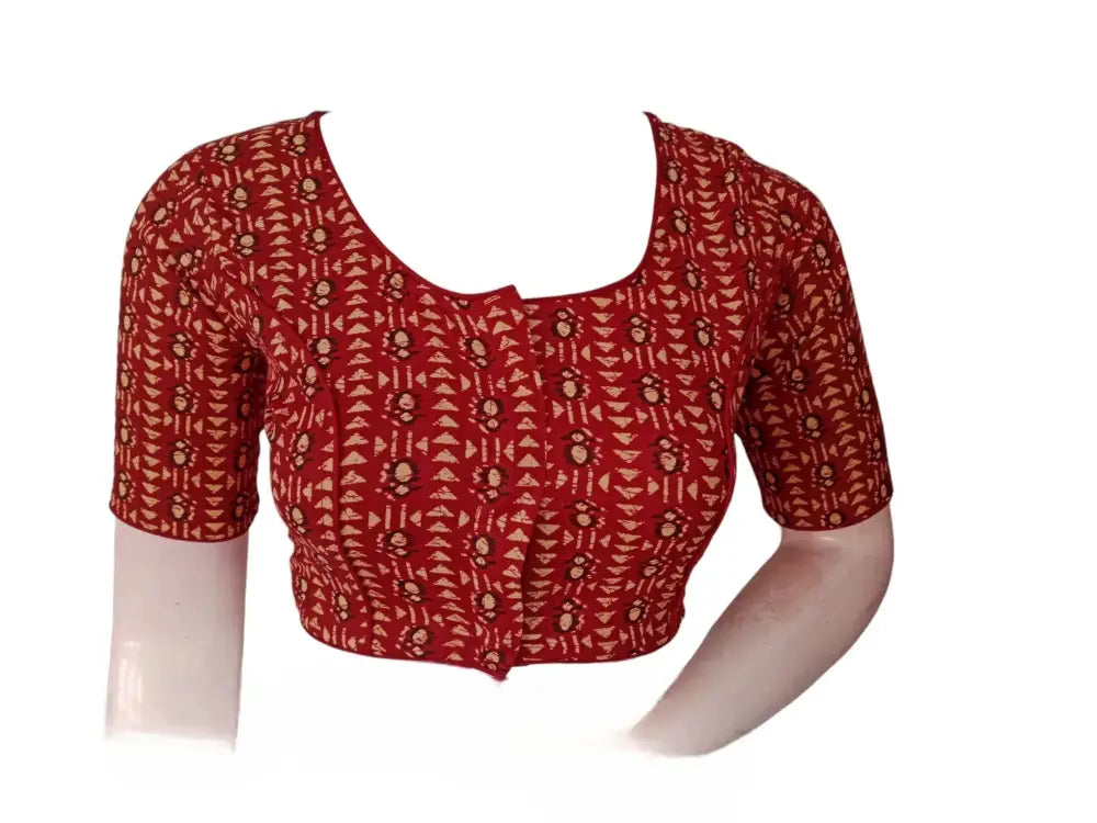 Classic Maroon Color Cotton Readymade Saree Blouse - D3blouses