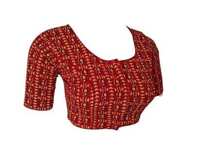 Classic Maroon Color Cotton Readymade Saree Blouse - D3blouses