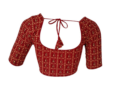 Classic Maroon Color Cotton Readymade Saree Blouse - D3blouses