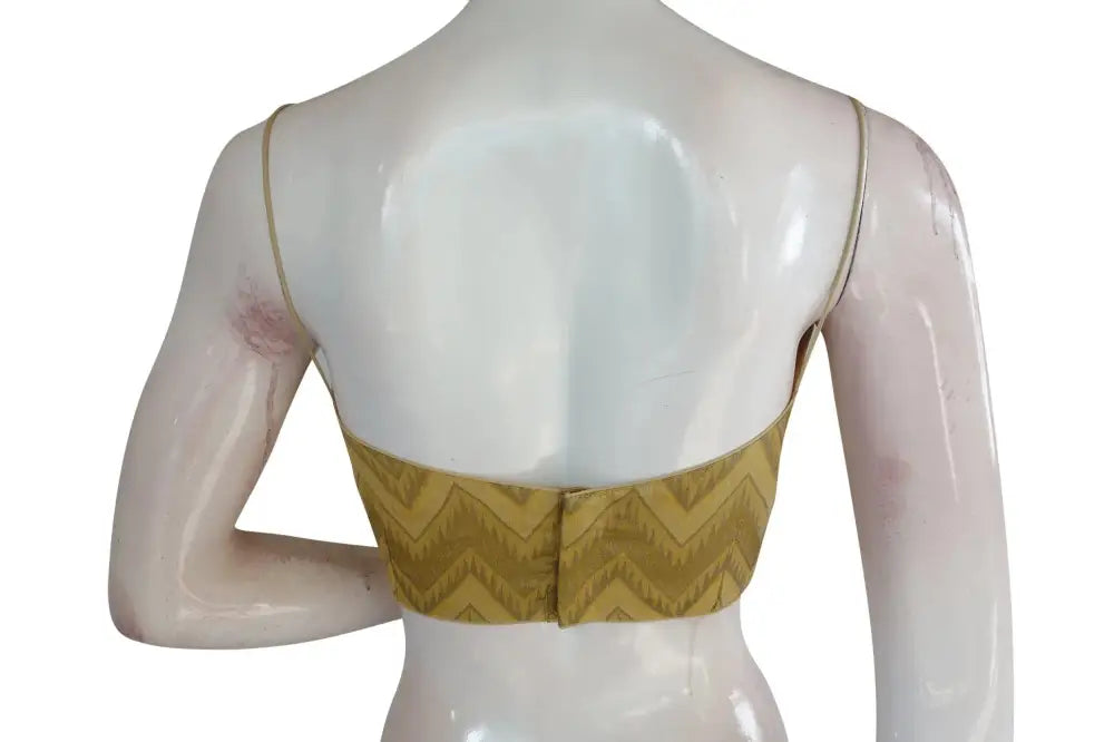 Colorful Multi Ikkat Silk Blouse with Spaghetti Strap - Ethnic Elegance - D3blouses