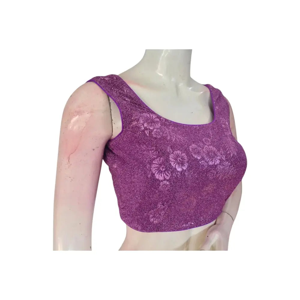 Dreamy Lavender Color Designer Saree Blouse | Ready to Wear | Versatile & Chic - D3blouses