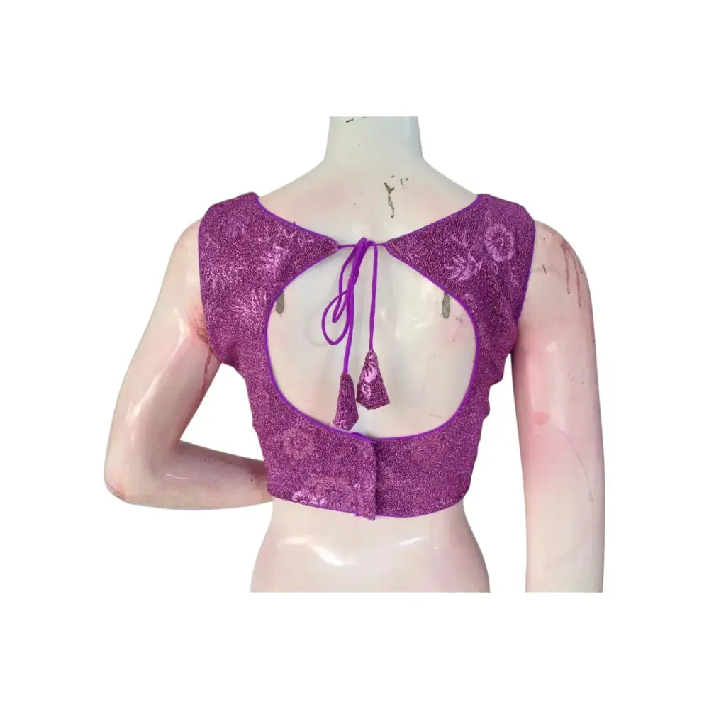 Dreamy Lavender Color Designer Saree Blouse | Ready to Wear | Versatile & Chic - D3blouses