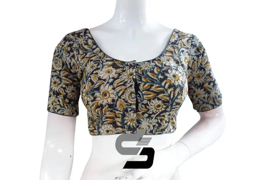 Effortless Chic, Kalamkari Cotton Ready-made Saree Blouse - D3blouses
