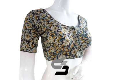 Effortless Chic, Kalamkari Cotton Ready-made Saree Blouse - D3blouses