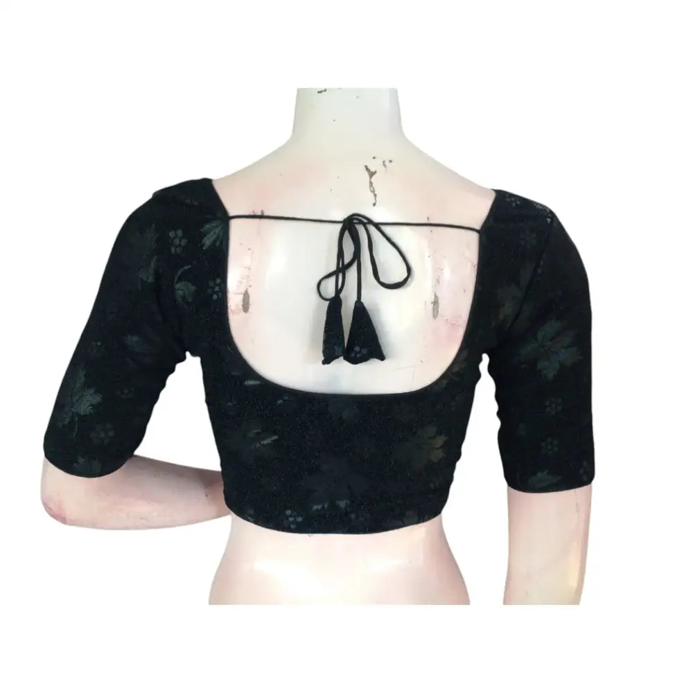 Elegant Dark Green Designer Blouse for Indian Sarees - D3blouses