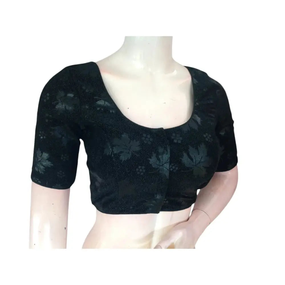 Elegant Dark Green Designer Blouse for Indian Sarees - D3blouses