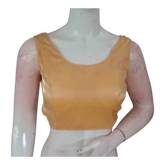 Elegant Gold Color Silk Tissue Readymade Blouse | Classic & Versatile - D3blouses