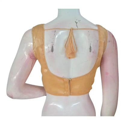 Elegant Gold Color Silk Tissue Readymade Blouse | Classic & Versatile - D3blouses