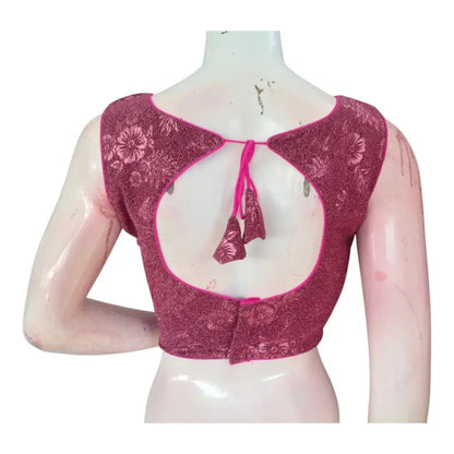 Elegant Onion Pink Readymade Saree Blouse | Designer Blouse for Women - D3blouses