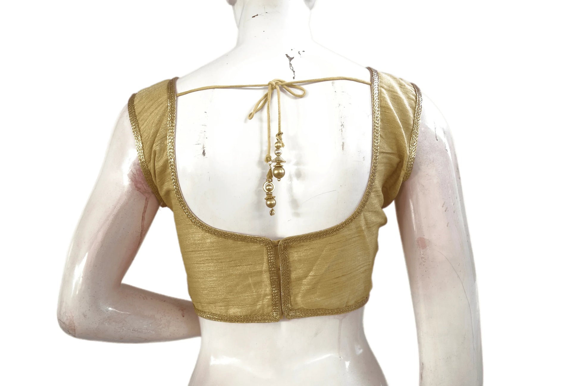 Gold Color Embroidery Party Wear Readymade Blouse - D3blouses