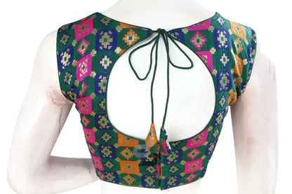 Green Color Brocade silk Designer Blouse - D3blouses