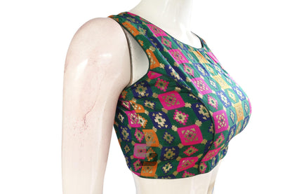 Green Color Brocade silk Designer Blouse - D3blouses