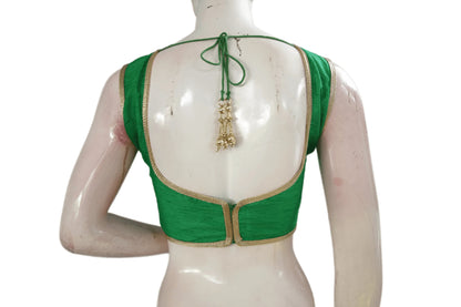 Green Color Embroidery Party Wear Readymade Blouse - D3blouses