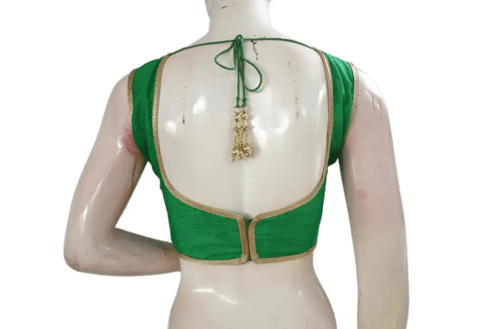 Green Color Embroidery Party Wear Readymade Blouse - D3blouses