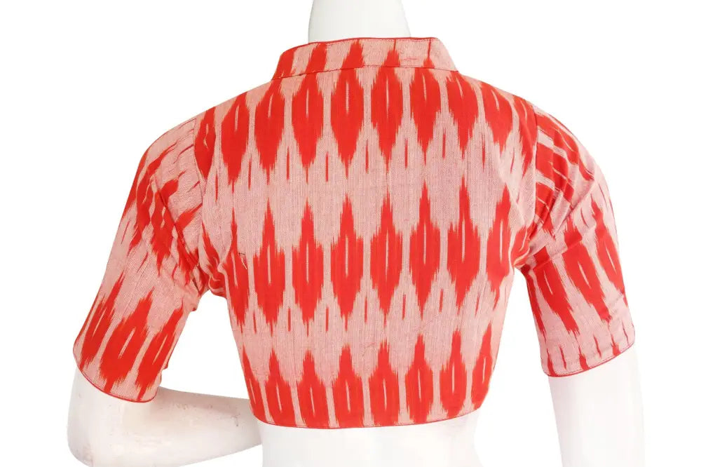 Ikkat Collar Designer Readymade Saree Blouse, Timeless Fashion Statement - D3blouses