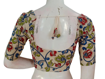 Kalamkari Cotton Saree Blouse – Multiple Prints | Ready-to-Wear, Daily & Festive Wear - D3blouses