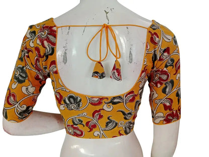 Kalamkari Cotton Saree Blouse – Multiple Prints | Ready-to-Wear, Daily & Festive Wear - D3blouses