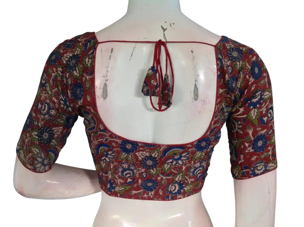 Kalamkari Cotton Saree Blouse – Multiple Prints | Ready-to-Wear, Daily & Festive Wear - D3blouses