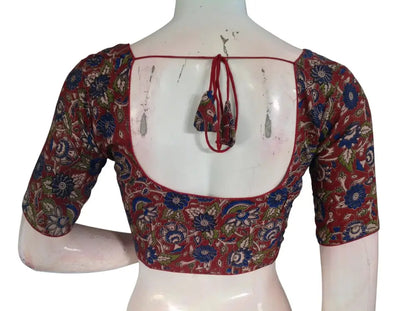 Kalamkari Cotton Saree Blouse – Multiple Prints | Ready-to-Wear, Daily & Festive Wear - D3blouses